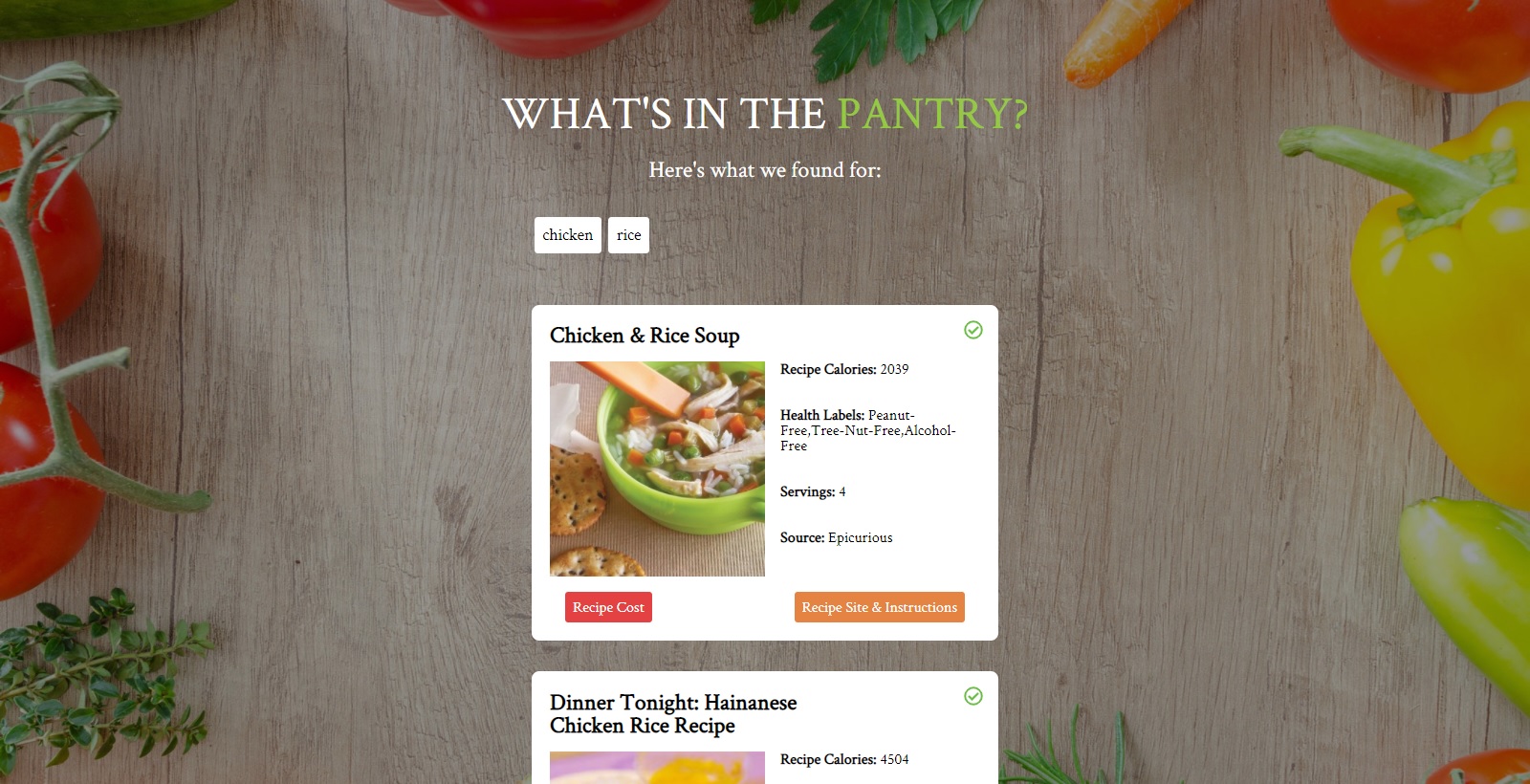 what's in the pantry?